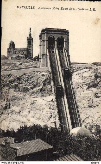 CPA Marseille Ascenseur Notre Dame de la Garde