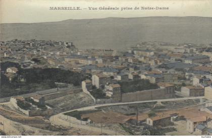 Frankreich AK Marseille – Vue générale prise de Notre-Dame – Panorama Stadtansicht – koloriert