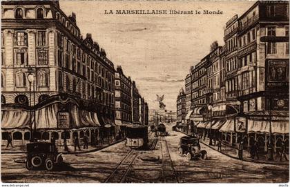 CPA MARSEILLE - La Marseillaise liberant le Monde (987319)