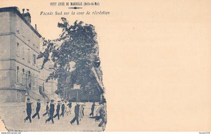 13 /  MARSEILLE / BELLE DE MAI / PETIT LYCEE / FACADE SUD SUR LA COUR DE RECREATION  / PRECURSEUR