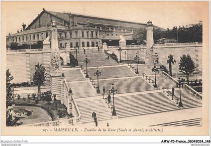 AMWP5-0407-13 - MARSEILLE - escalier de la gare