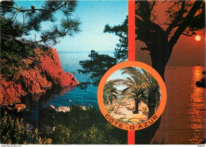 CPM Calanques et coucher de Soleil Au Soleil de la Cote d'Azur