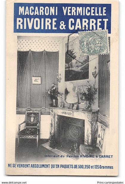 CPA 13 Marseille St Marcel Pub Macaroni Vermicelle Rivoire & Carret l'interieur du pavillon