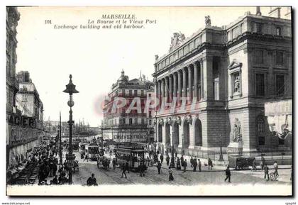 CPA Marseille La Bourse et le Vieux Port