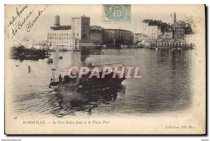 CPA Marseille Le Fort Saint Jean et le Vieux Port