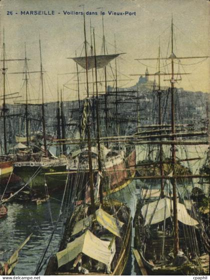 CPA Marseille Voiliers dans le Vieux Port