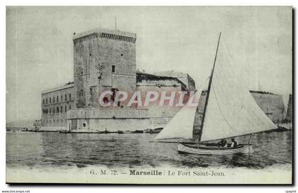 Marseille - Le Fort Saint-Jean - bateau - CPA