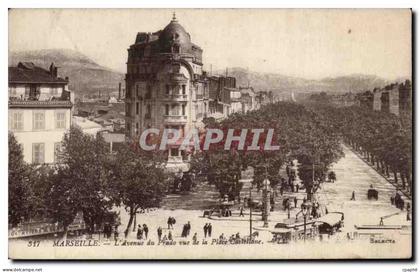 Marseille - L'Avenue du Prado vue de la Place Castellane - CPA