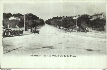 Marseille - Le Prado vu de la Plage - CPA