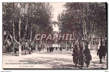 CPA Marseille Exposition Coloniale 1922 La Grande Allee