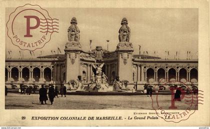 FRANCIA. FRANCE. 13 MARSEILLE, EXPOSITION COLONIALE, LE GRAND PALAIS