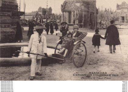 Marseille - Expositions Coloniales 1922 - Promenade pousse pousse