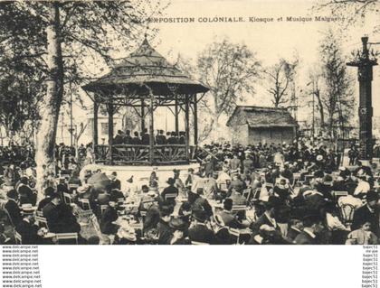Marseille - Expositions Coloniales - Kiosque et musique Malgache