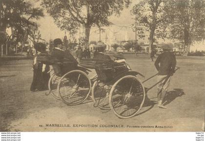Marseille - Expositions Coloniales - Pousses pousses Annamites