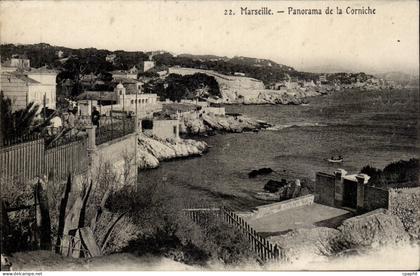 Marseille - Panorama de la Corniche - CPA