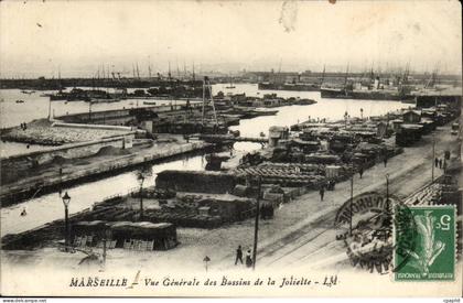 Marseille CPA Vue generale des bassins de la Joliette