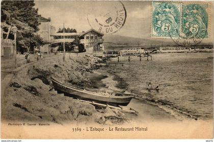 CPA MARSEILLE - L'ESTAQUE Le Restaurant Mistral (986497)