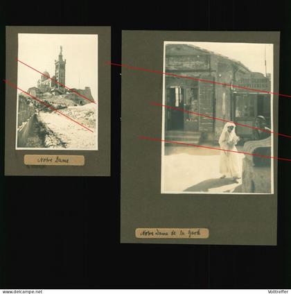 2x orig. Foto 20er Jahre Ortspartie Notre Dame de la Garde La Bonne Mère Marseille
