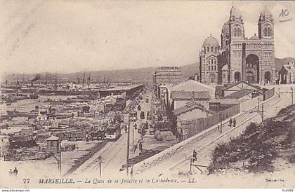 AK 173999 FRANCE - Marseille - Le Quai de la Joliette et la Cathédrale