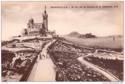 CP - Marseille - ND de la Garde et le chateau