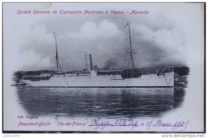 MARSEILLE PAQUEBOT YACHT ILE DE FRANCE