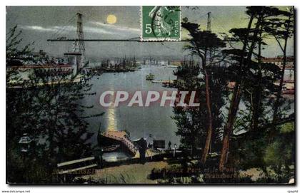 Marseille - Vieux Port et le Pont - La Nuit - CPA