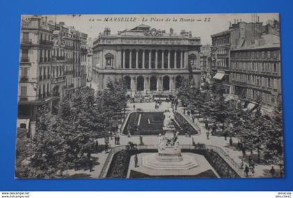 1916 LA PLACE DE LA BOURSE Canebière, centre ville MARSEILLE CPA-Carte Postale [13] Bouches-du-Rhône-pour Paris