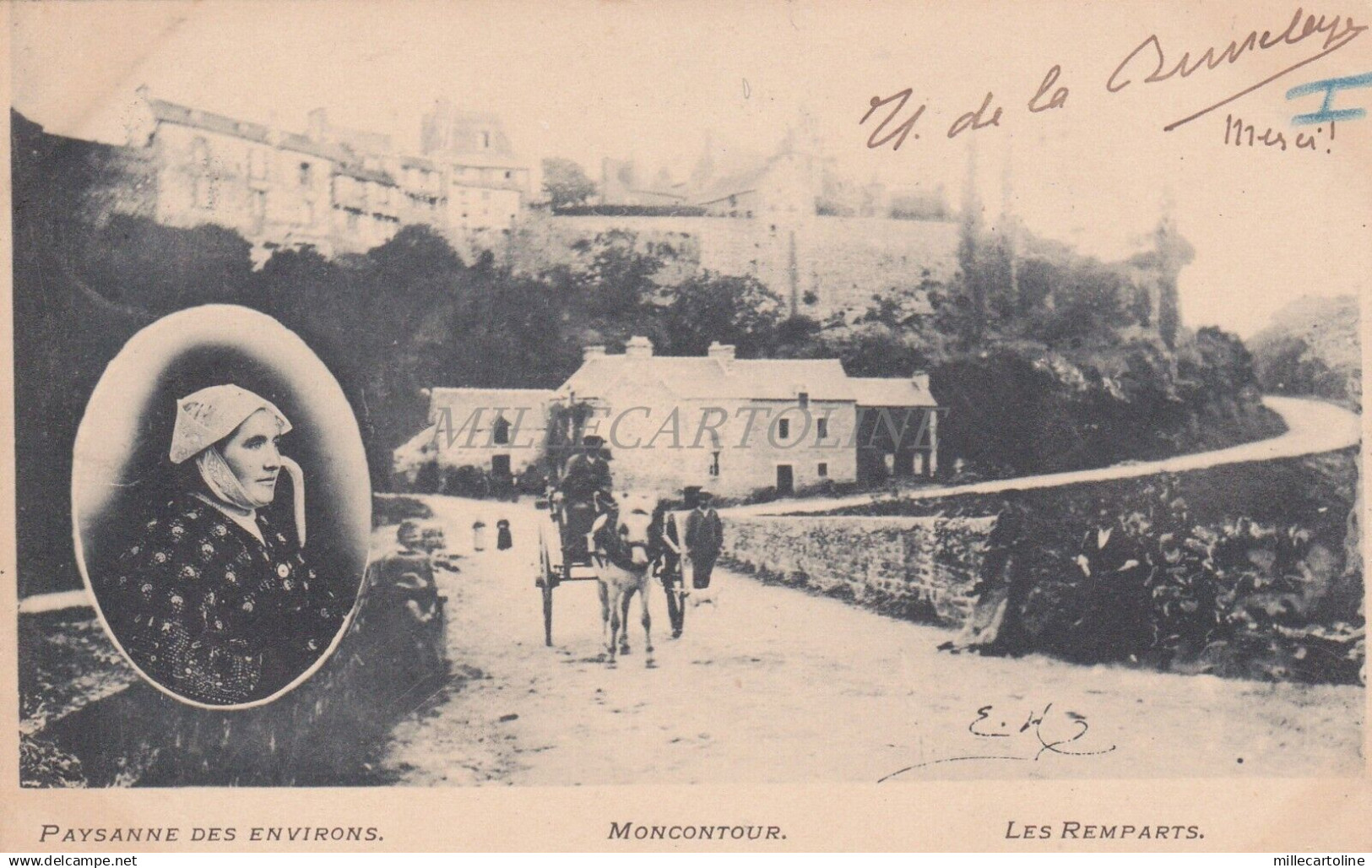 FRANCE - Moncontour - Les Remparts 1900