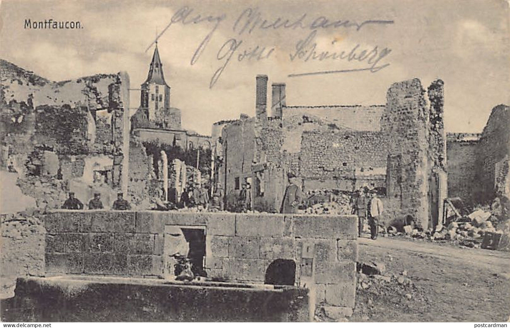 France - Montfaucon-d'Argonne (55) 1915 Montfaucon - Ed. Schaar und Dathe