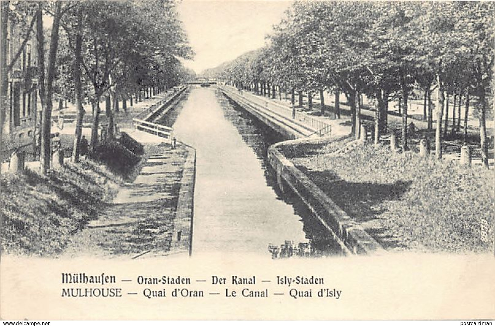 France - MULHOUSE - Quai d'Oran - Le Canal - Quai d'Isly - Mülhausen - Oran-Staden - Der kanal - Isly-Staden