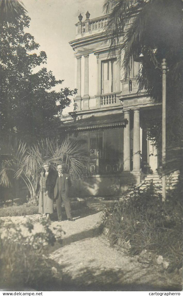 France Nice 1927 carte photo souvenir de Nervi a Bruxelles Belgium