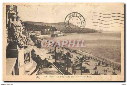 CPA Nice La promenade prise de l'Hotel ruhl