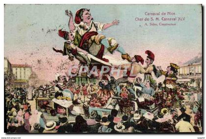 CPA Carnaval de Nice Char de Carnaval XLV Folklore Geant