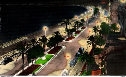 CPM Nice La Promenade Des Anglais la Nuit