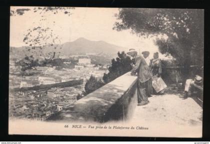 NICE  VUE PRICE DE LA PLATEFORME DU CHATEAU       2 SCANS