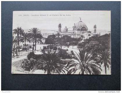 AK 1927 Nice / Nizza Jardins Albert 1er et Palais de la Jetee. Alpes Maritimes