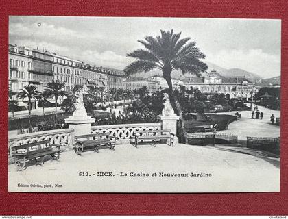 Cartolina - Francia - Nice - Le Casino et Nouveaux Jardins - 1900 ca.