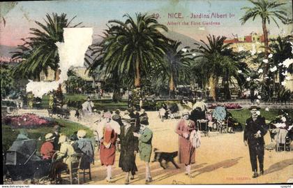 CPA Nice Jardins Albert Ier