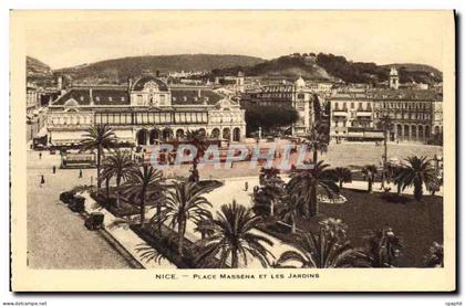 CPA Nice Place Massena et les Jardins