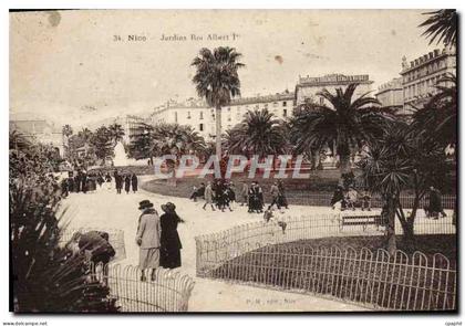 CPA Nice Jardins Roi Albert 1er
