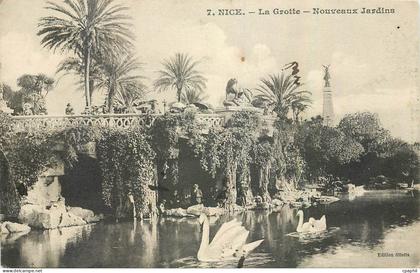 CPA Nice La Grotte Nouveaux Jardins