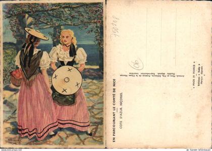 750208 Cote D`Azur French Riviera Nice Nizza Costumes Trachten