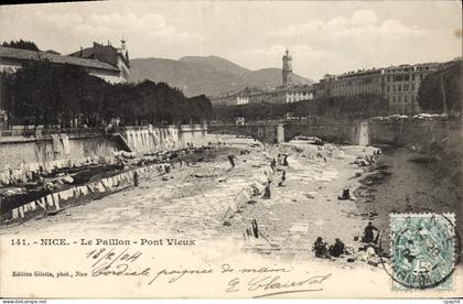 CPA Nice Le Paillon Pont vieux