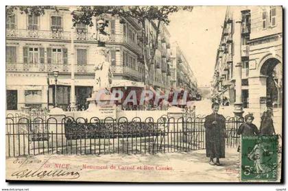 CPA Nice Monument de Carnot et Rue Cassim Enfants