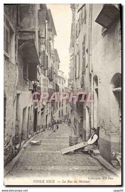 CPA Vieux Nice La Rue du Malonat