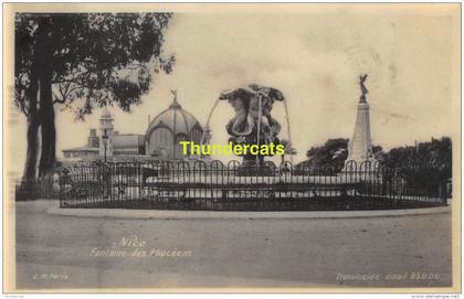 CPA 06  NICE FONTAINE DES PHOCEENS CARTE EN CELLULOISE CELLULOID