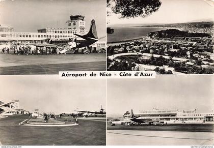 FRANCE - Nice - Aéroport - Avion - Air France - Transport - Piste - Avenue - Tour - Plage - animé - Carte postale