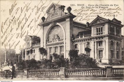 CPA Nice Gare du Chemin de Fer du Sud de la France