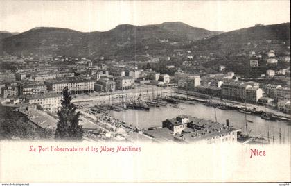CPA Le Port I Observatoire et les Alpes Maritimes Nice Bateaux