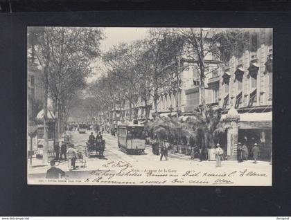 France Carte Postale Nice Avenue de la Gare 1901